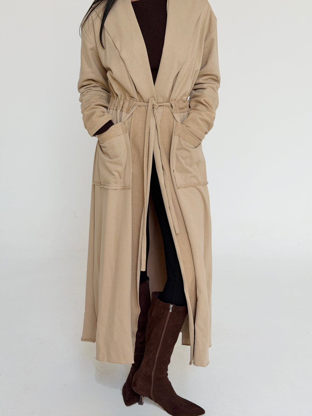 twisted kimono -light beige