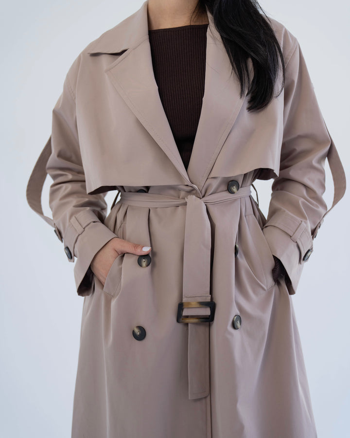 long trench coat- baije