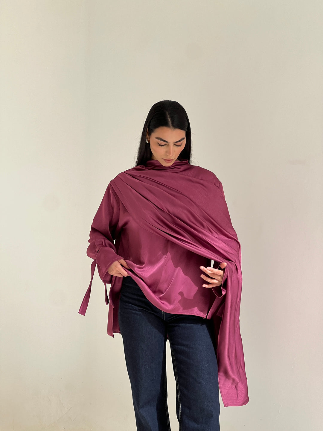 Shall scarve top- purple
