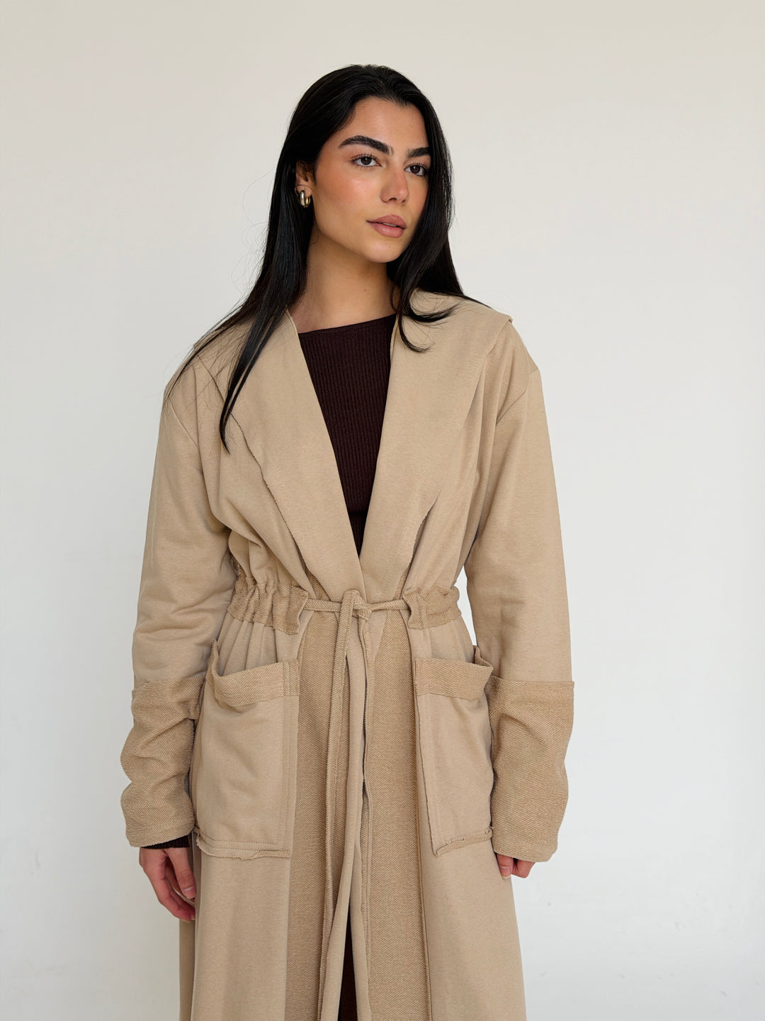 twisted kimono -light beige