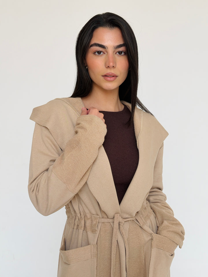 twisted kimono -light beige