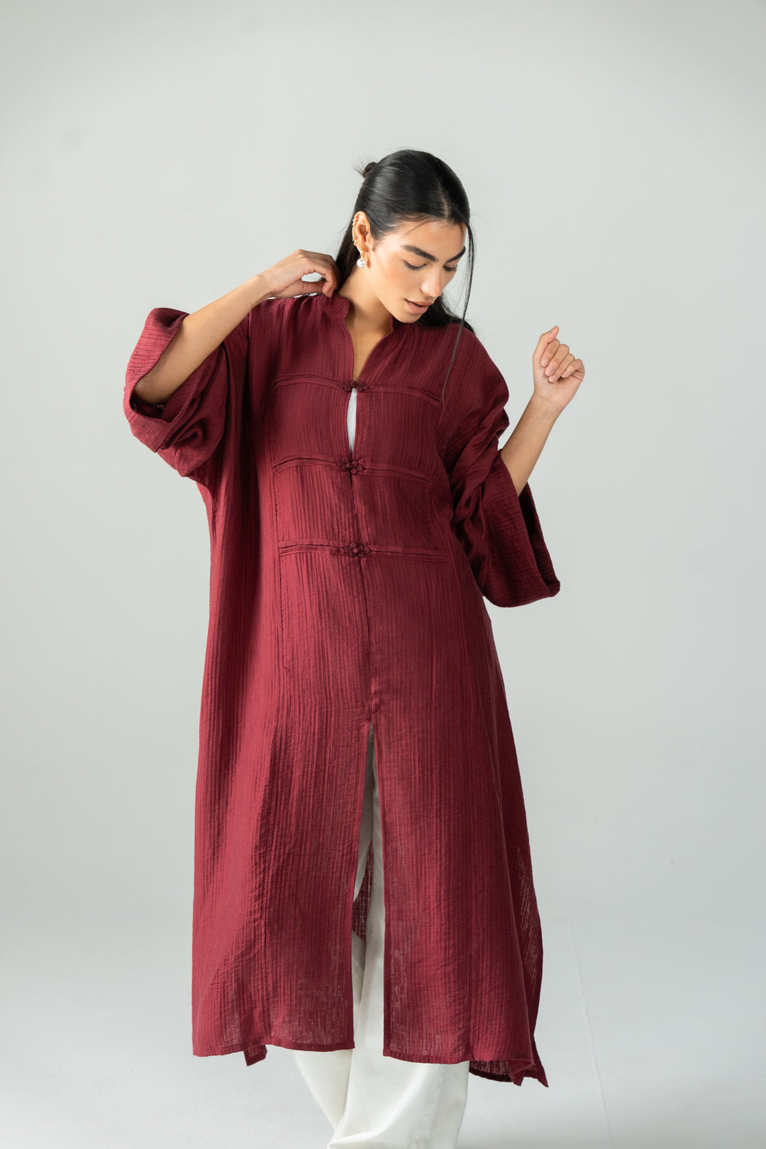 Minimal dress - maroon