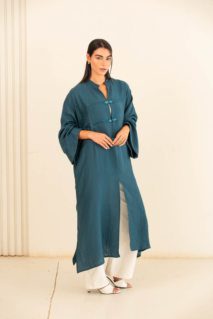 Minimal dress - teal blue
