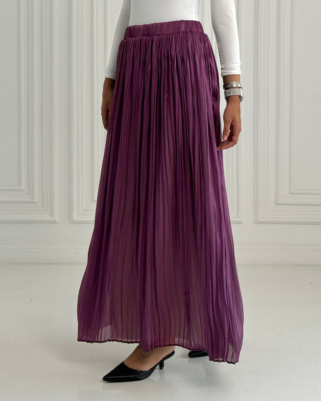 Purple Chiffon skirt