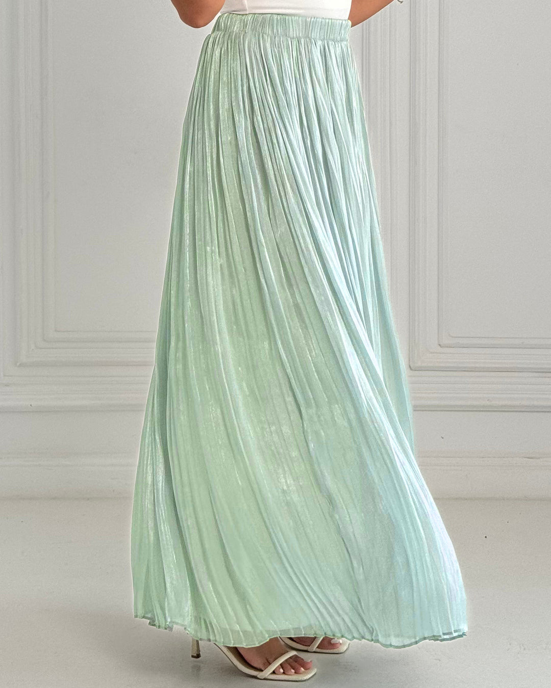 Mint chiffon skirt