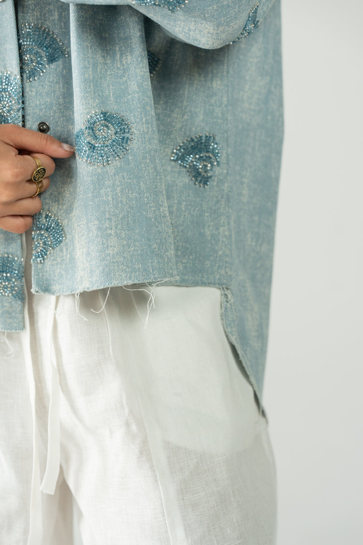 tonna jeans jacket- light blue