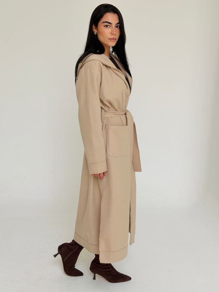 Gokh twisted kimono - beige