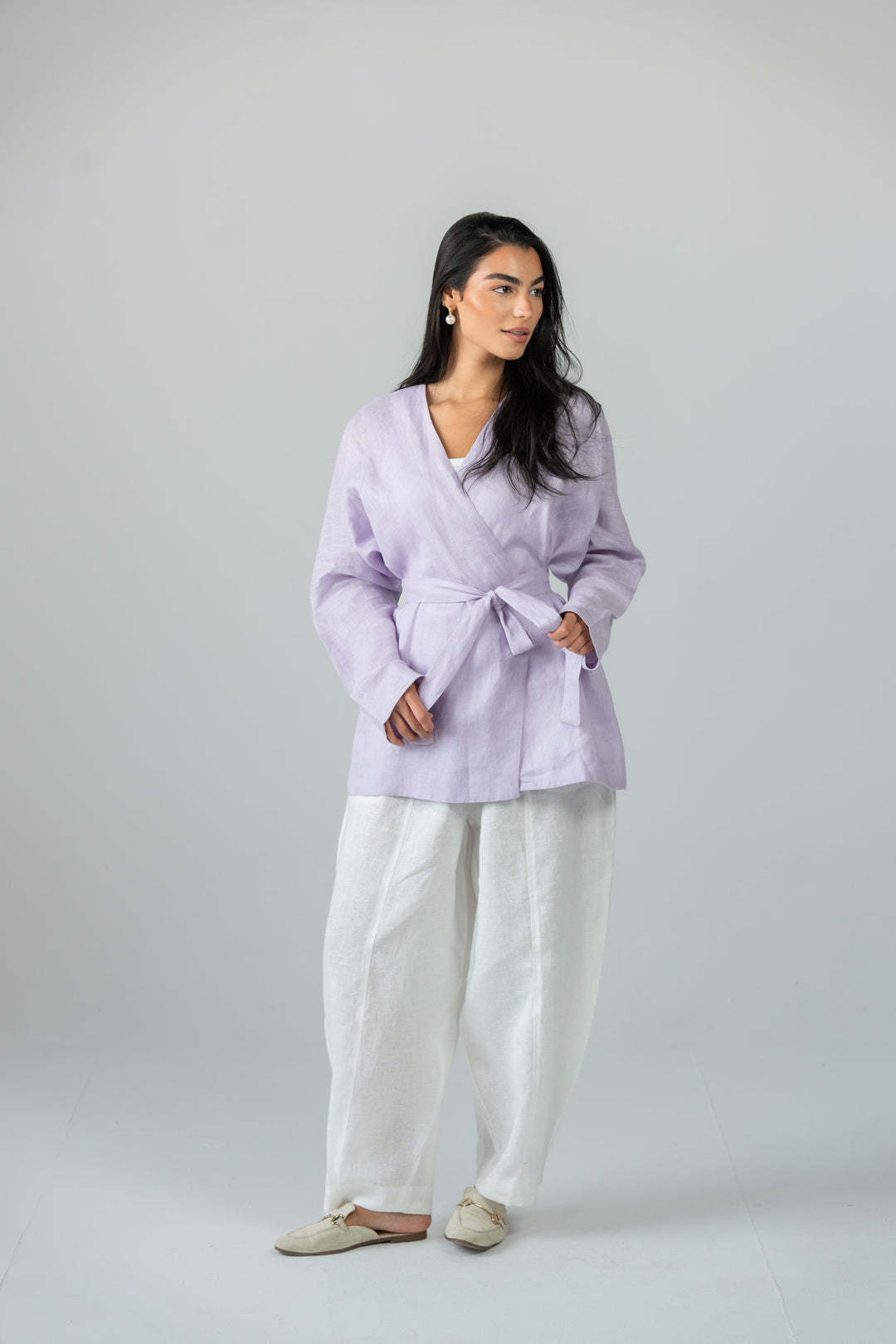 Elan linen pants - white