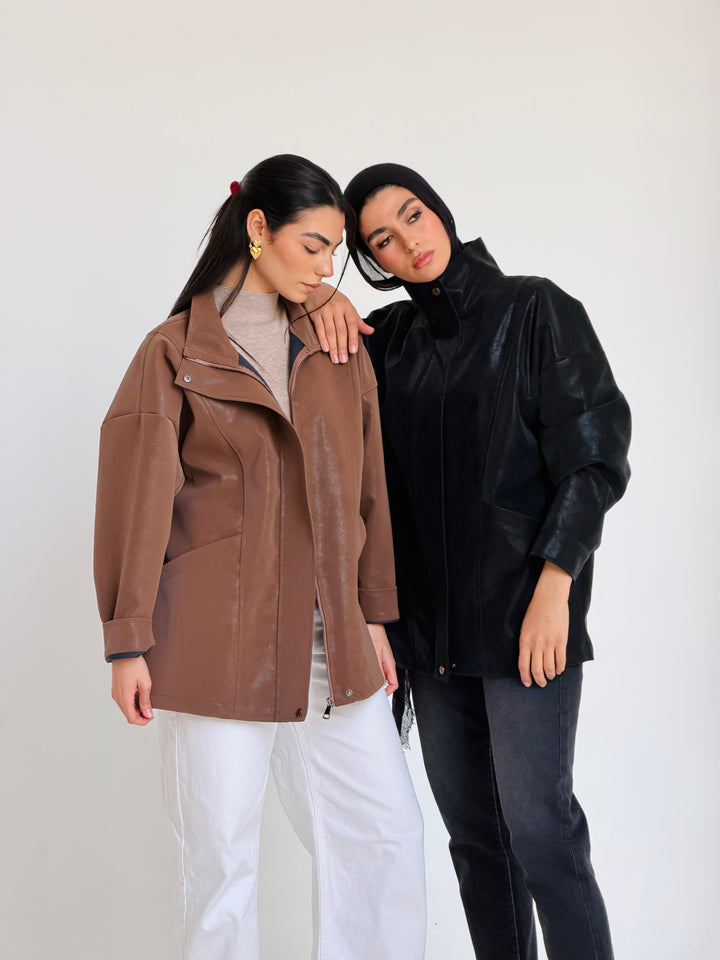 Leather jacket- brown