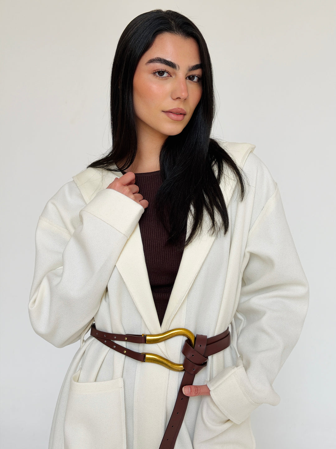 Gokh twisted kimono - offwhite