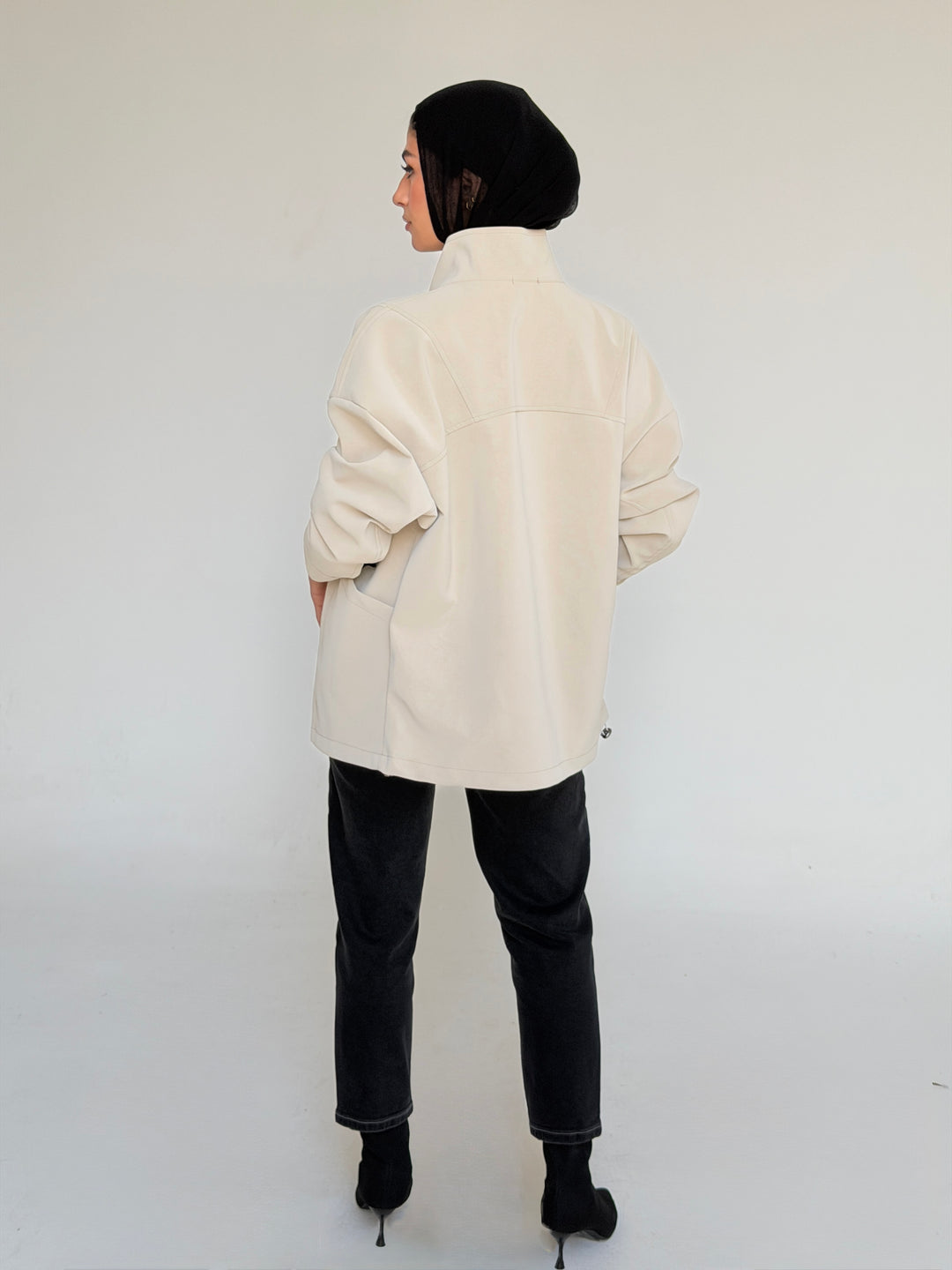 Leather jacket- offwhite