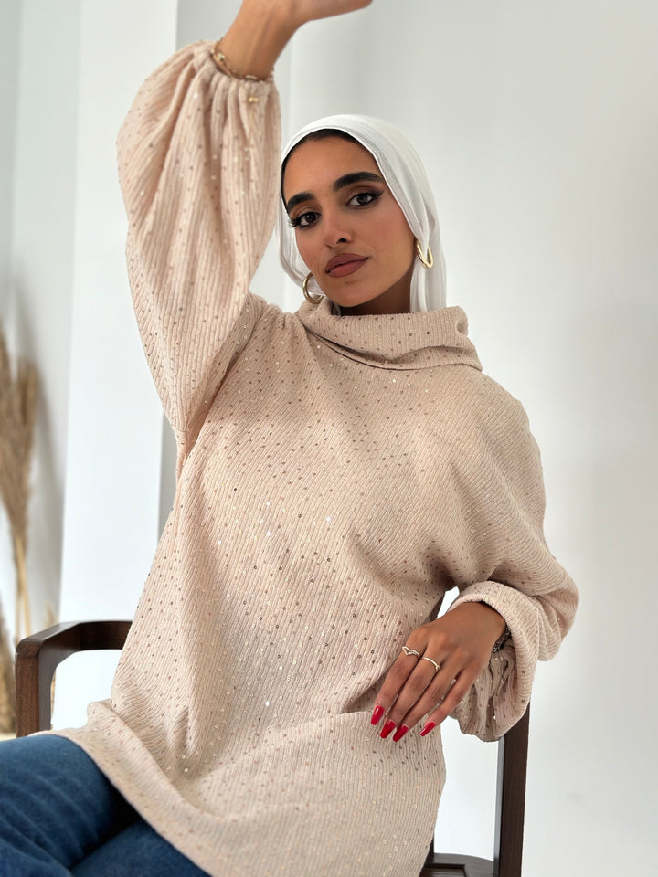 Sparkling top - offwhite