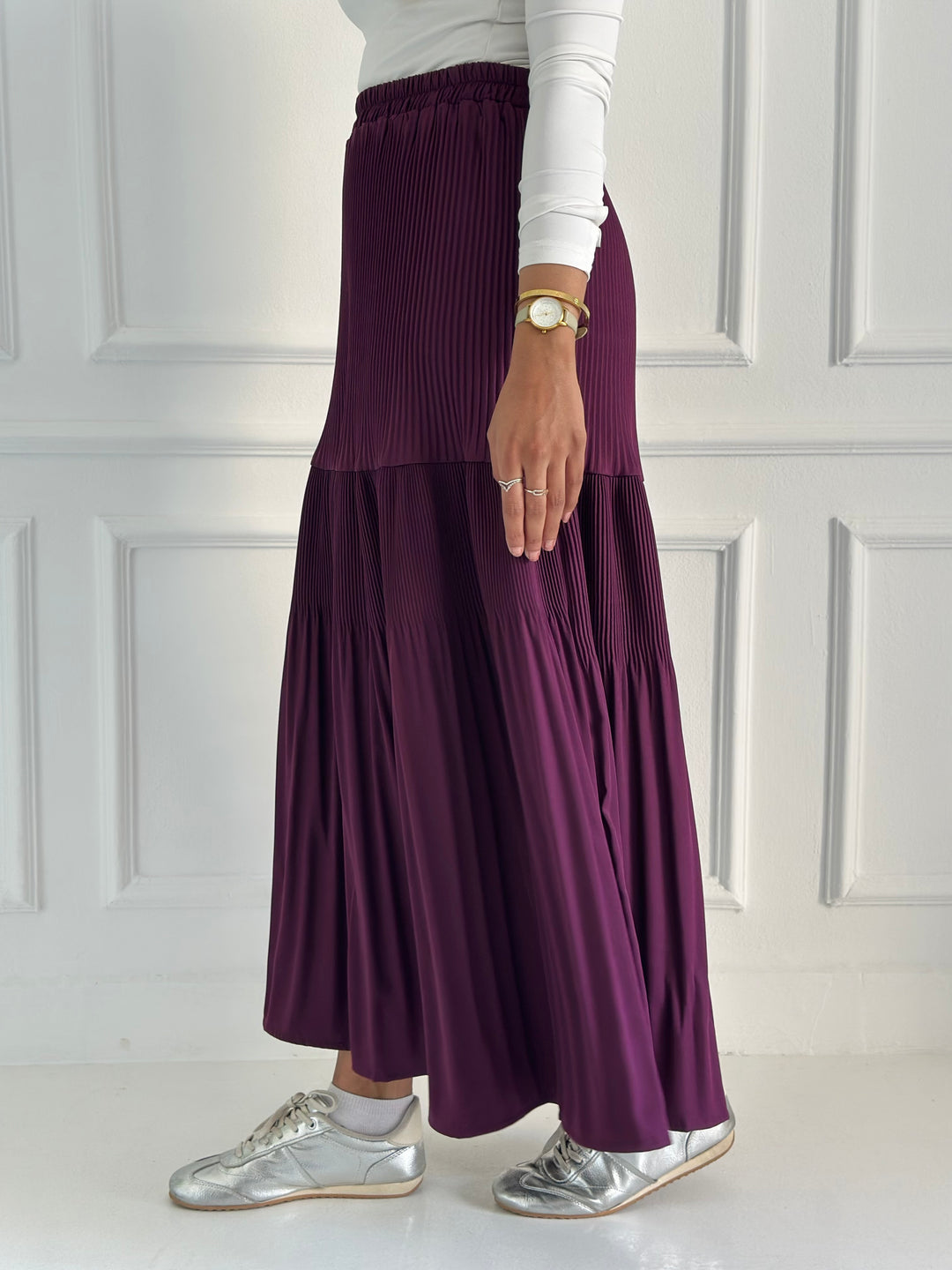 Pillise skirt-Burgandy