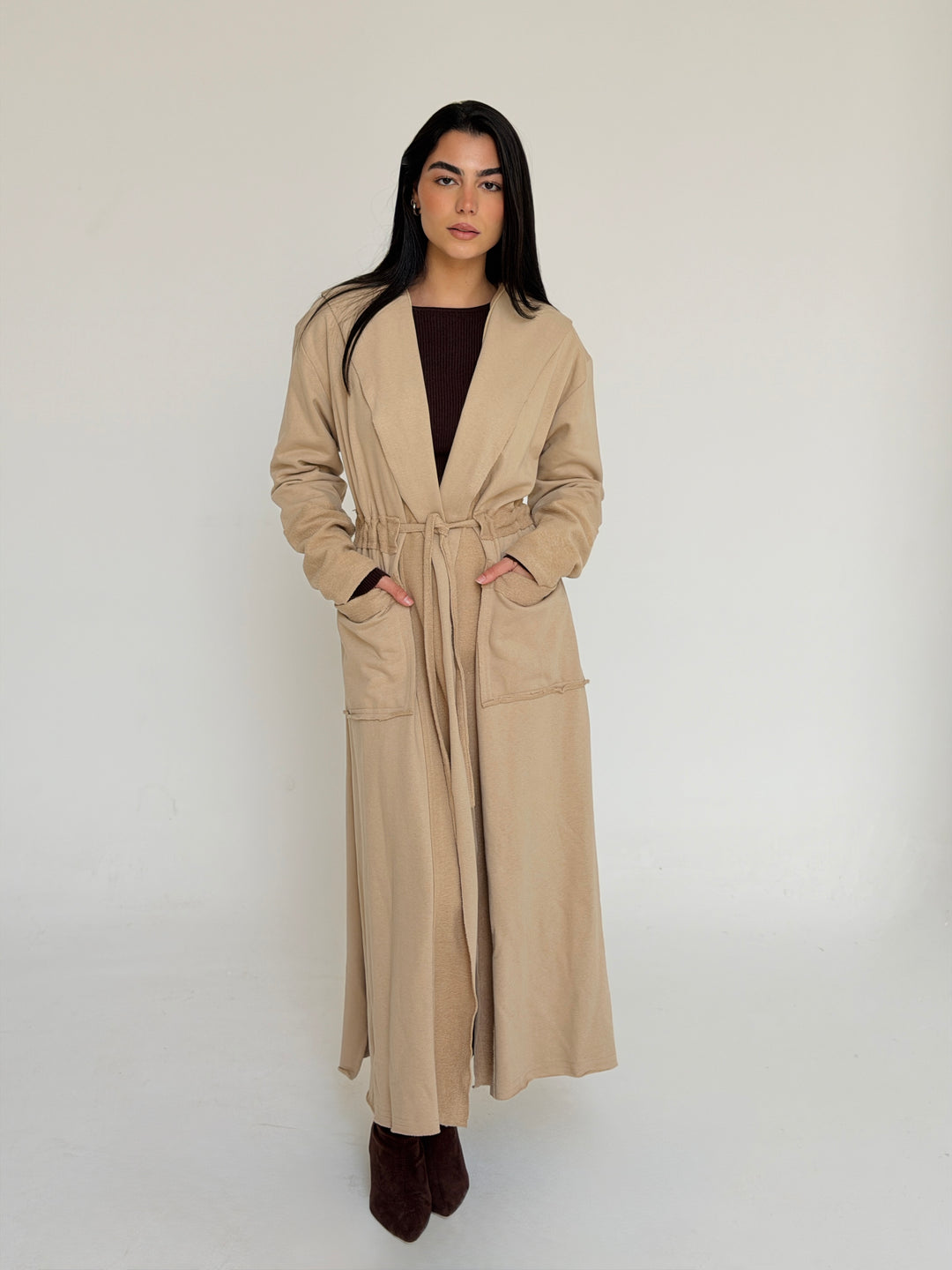 twisted kimono -light beige