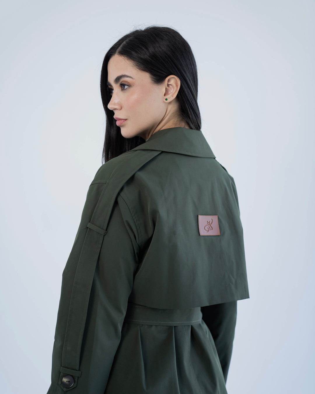 long trench coat- olive