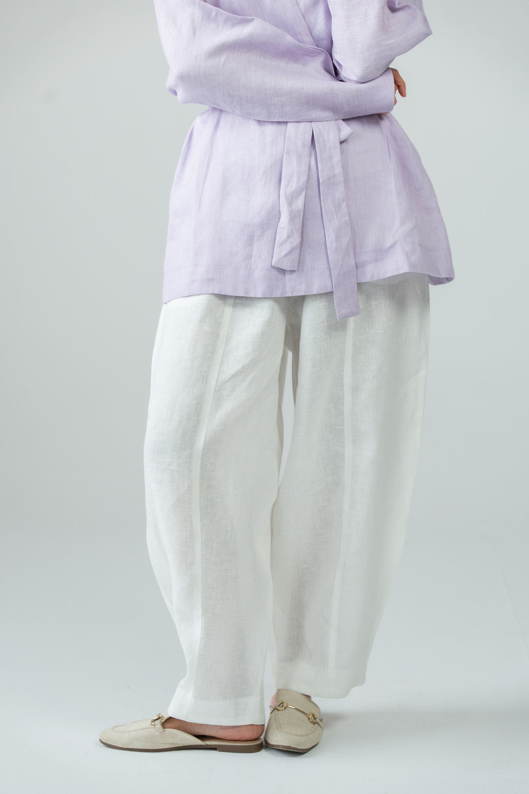 Elan linen pants - white