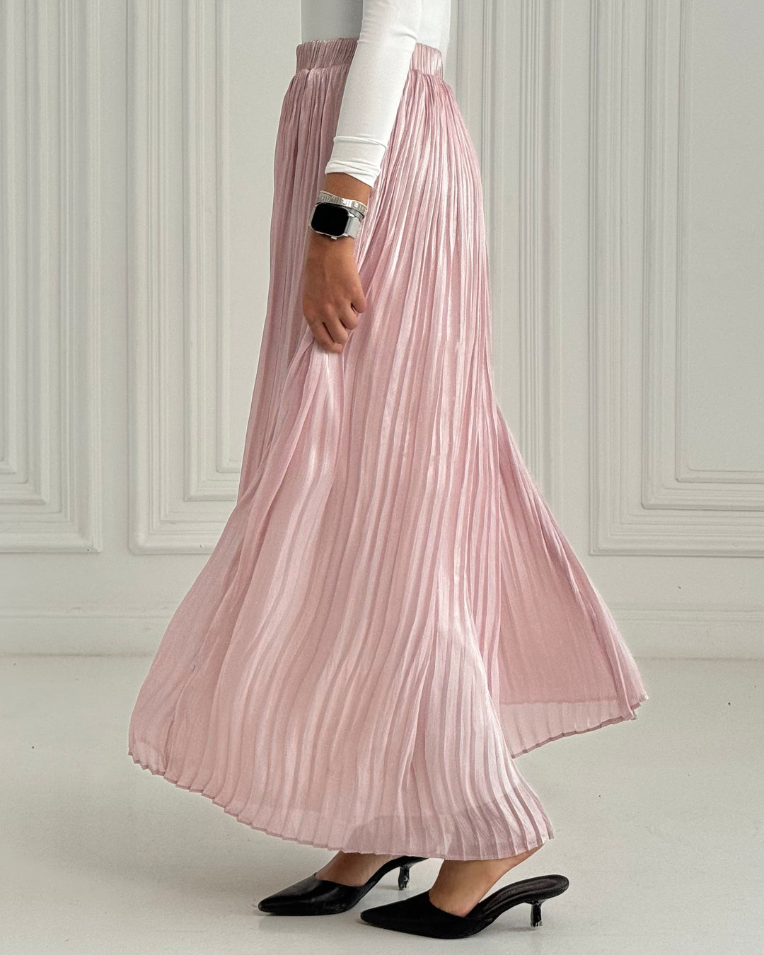 Rose pink Chiffon skirt