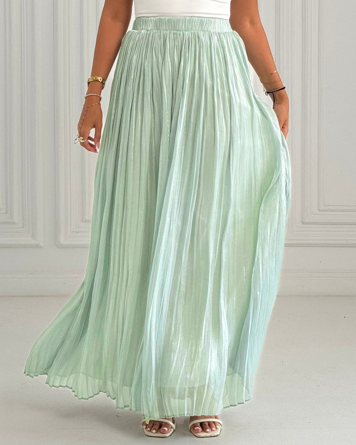 Mint chiffon skirt