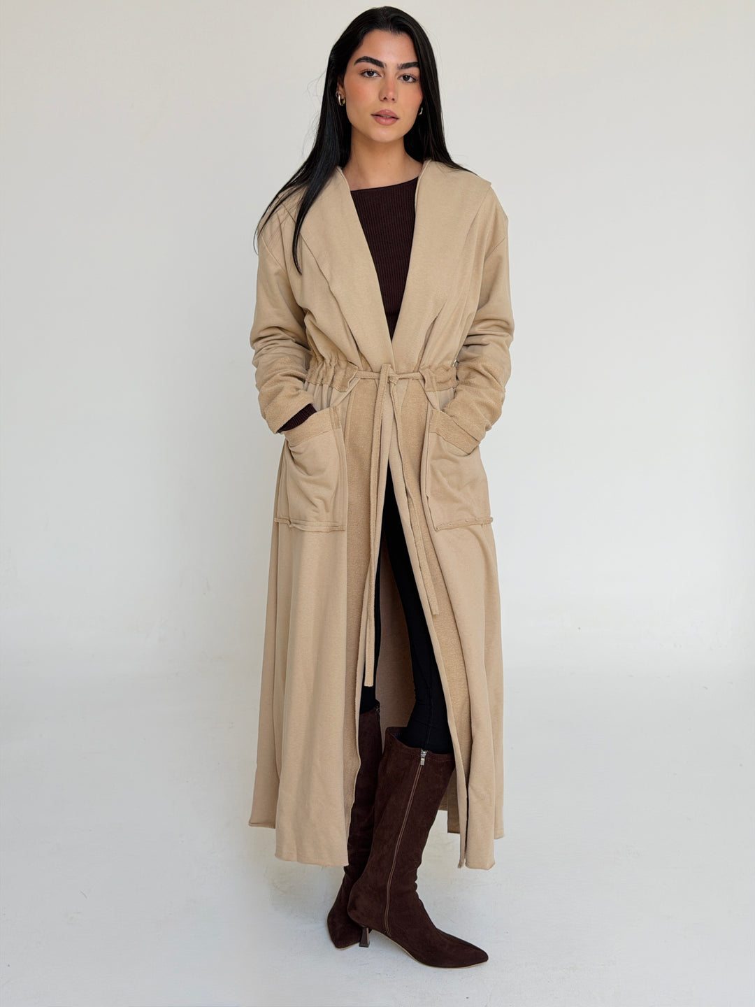 twisted kimono -light beige