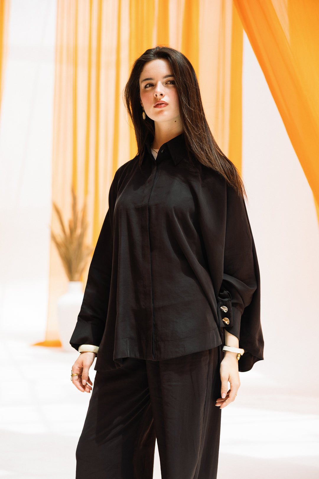 Curved washed set - Black