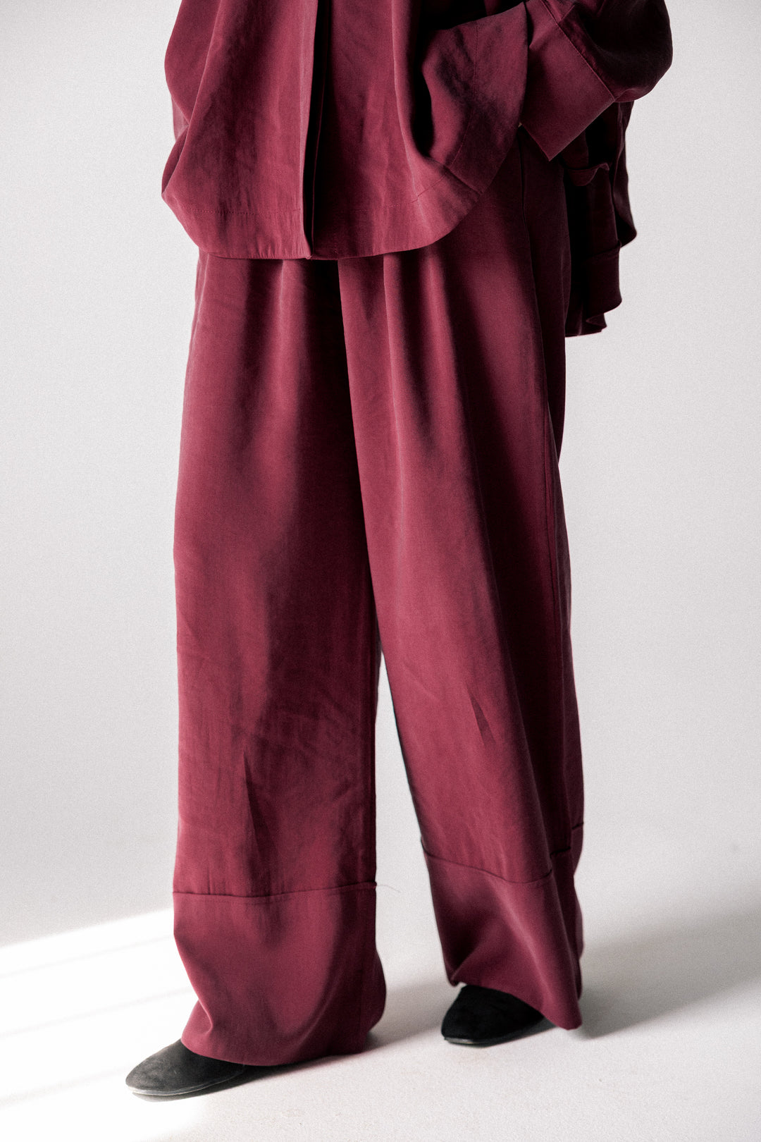 Curved washed set - red