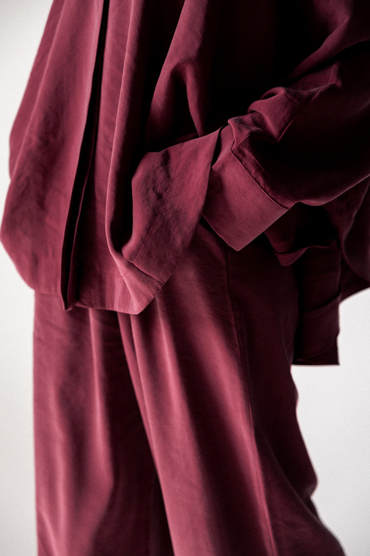 Curved washed set - red