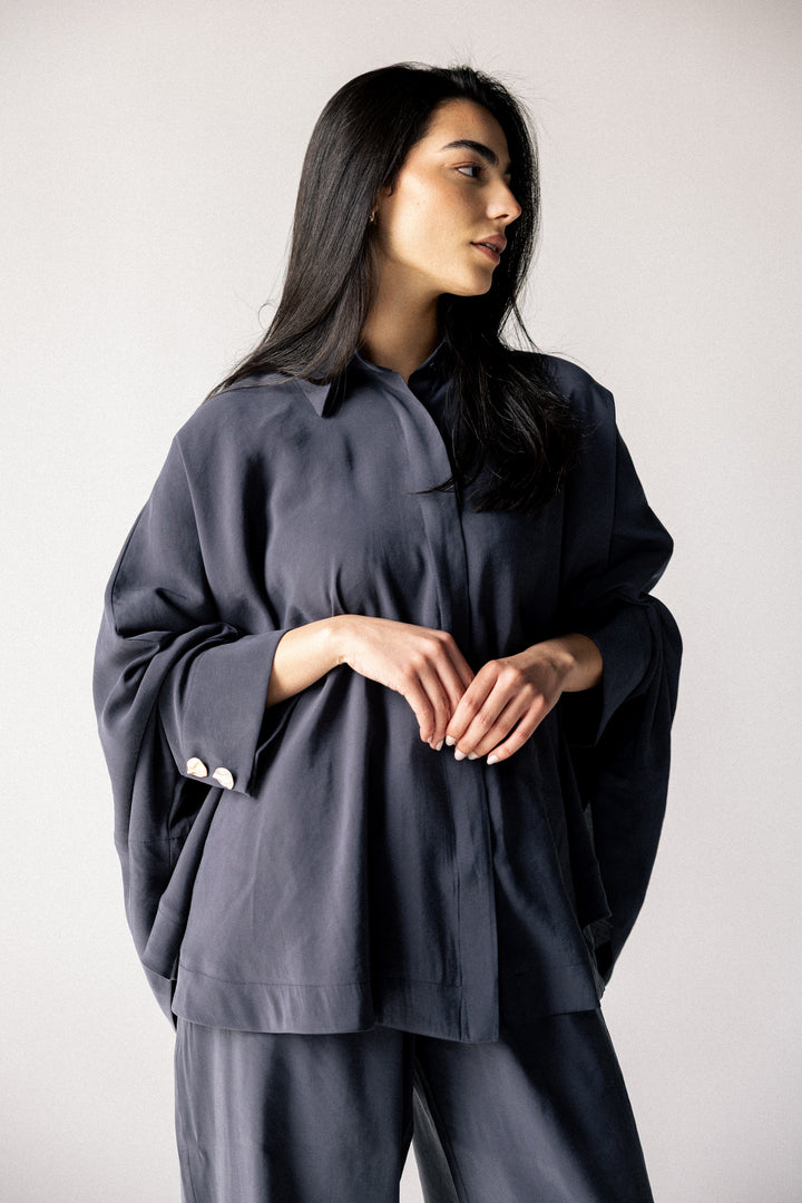 Curved washed set - Steel blue