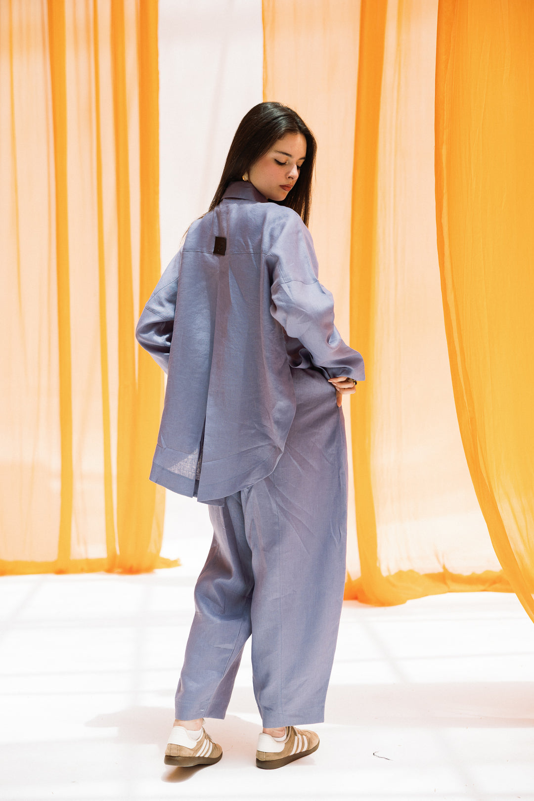 Elan linen shirt - State blue