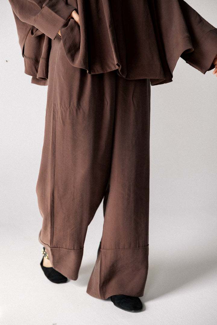 Curved washed set - Dark brown