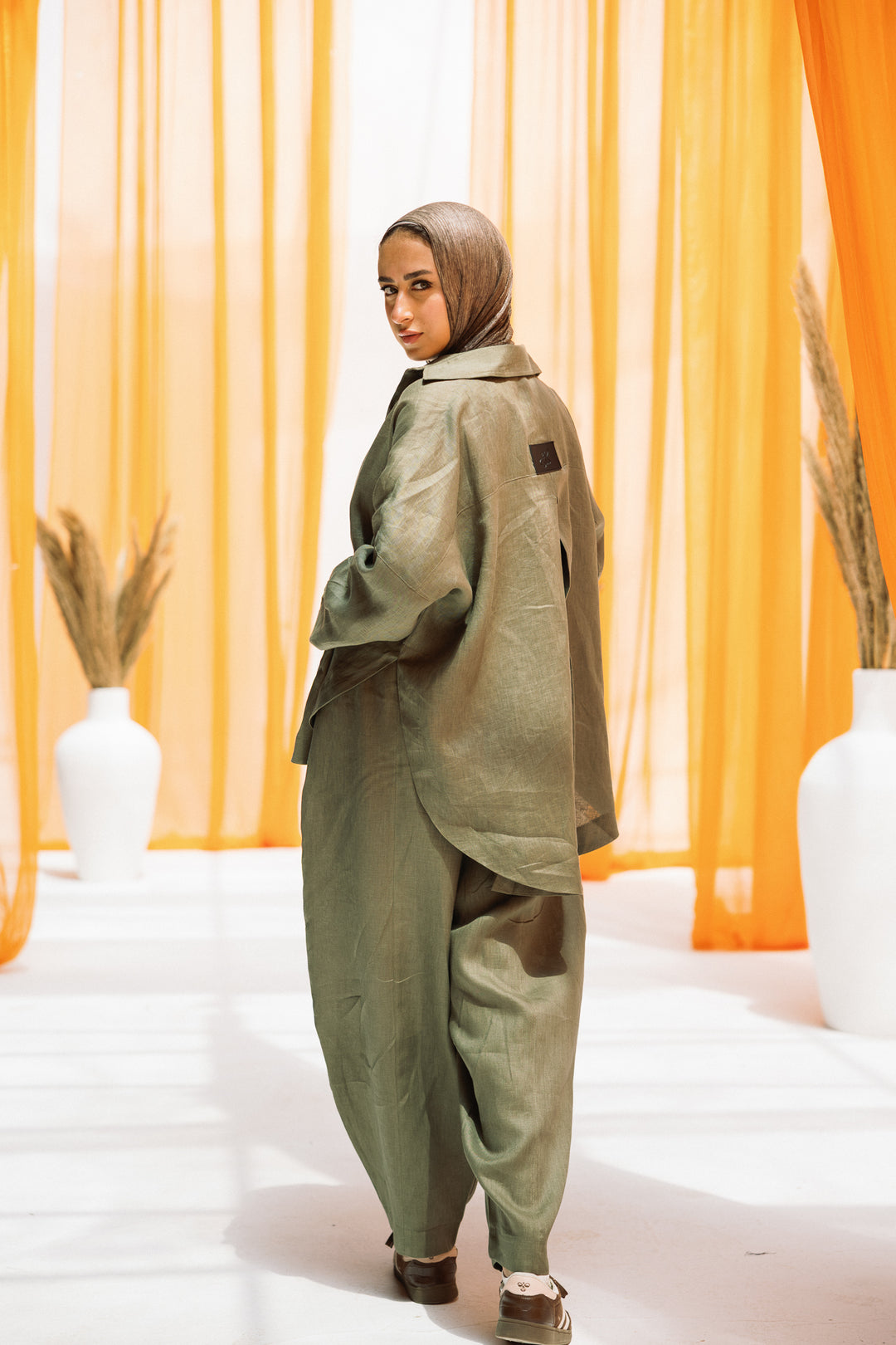 Elan linen shirt - olive