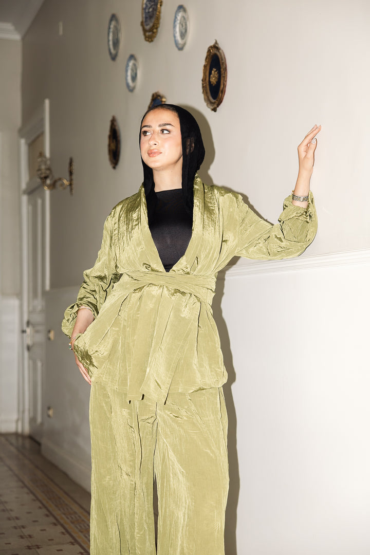 Moon veil set - Yellow green