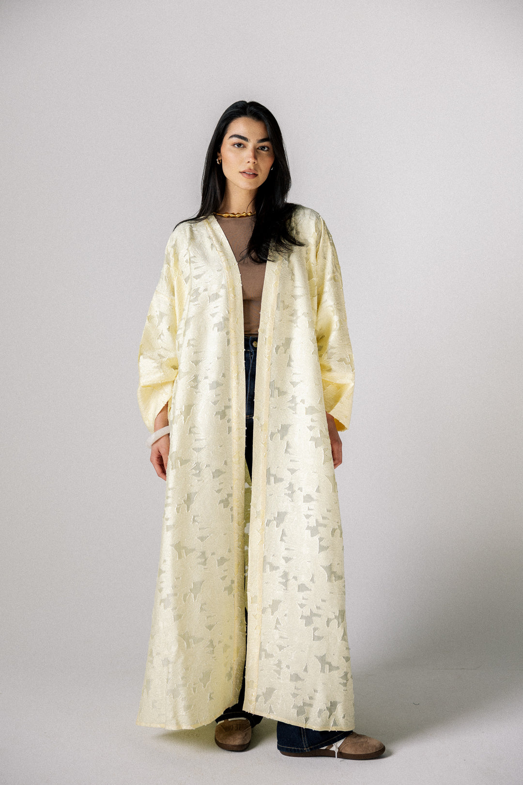 flory kimono- Butter yellow