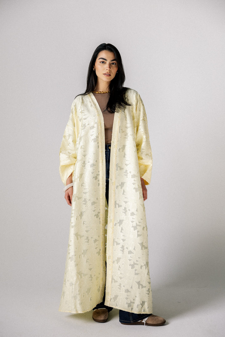 flory kimono- Butter yellow
