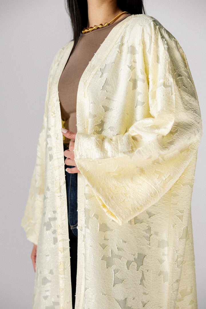 flory kimono- Butter yellow