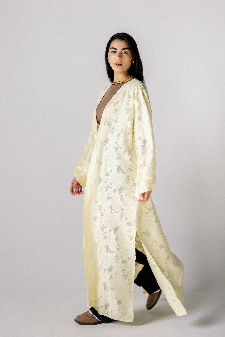 flory kimono- Butter yellow