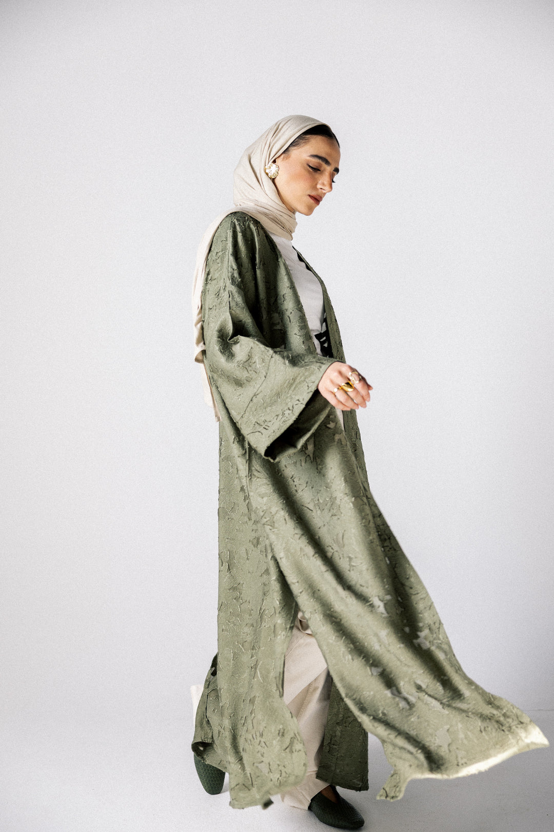 flory kimono- Olive