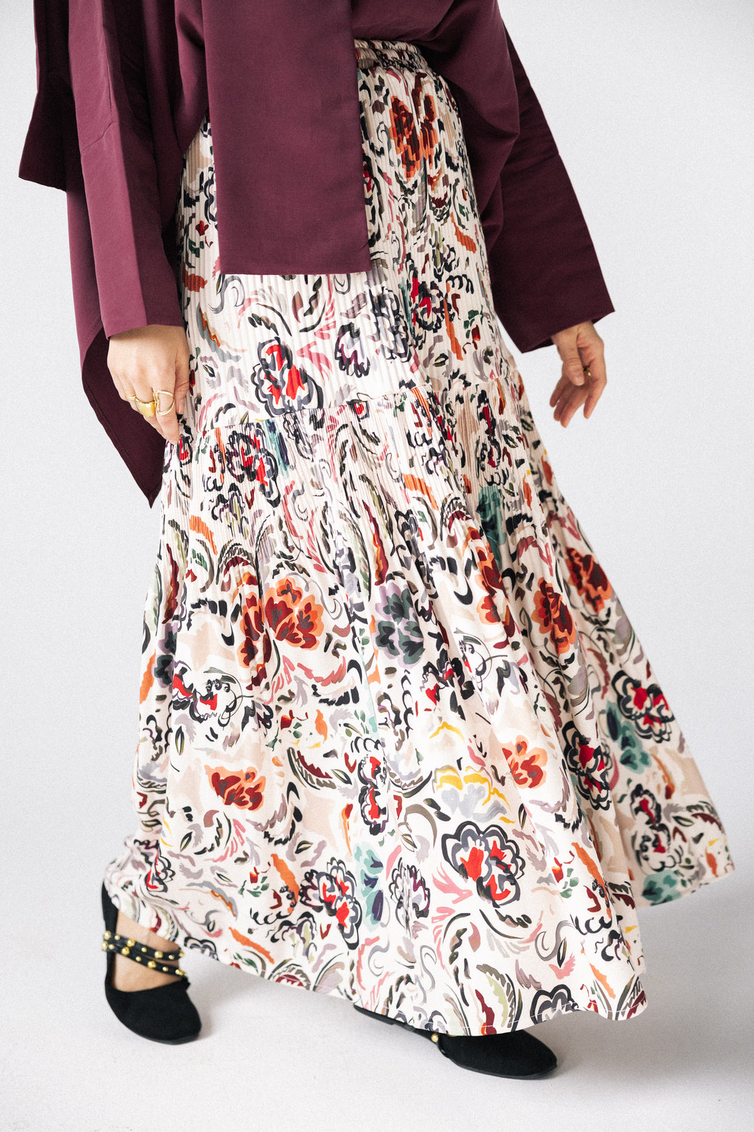 Printed pleated Skirt - Bloom