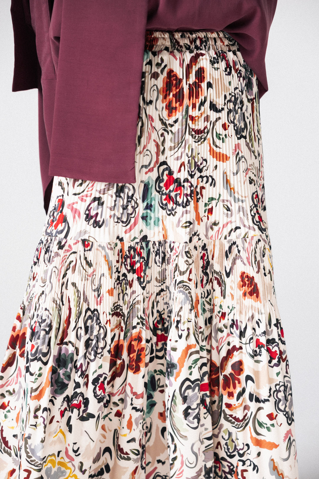 Printed pleated Skirt - Bloom