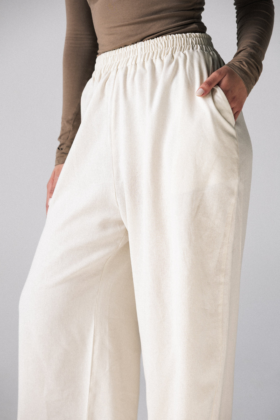 linen pants- off white