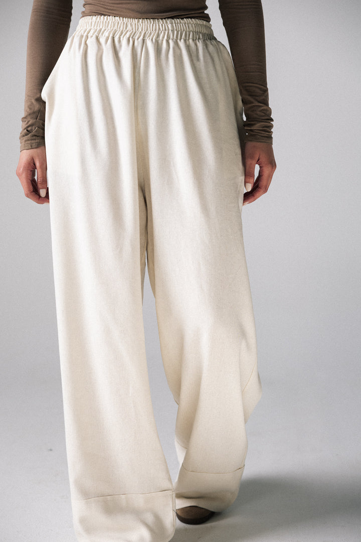 linen pants- off white