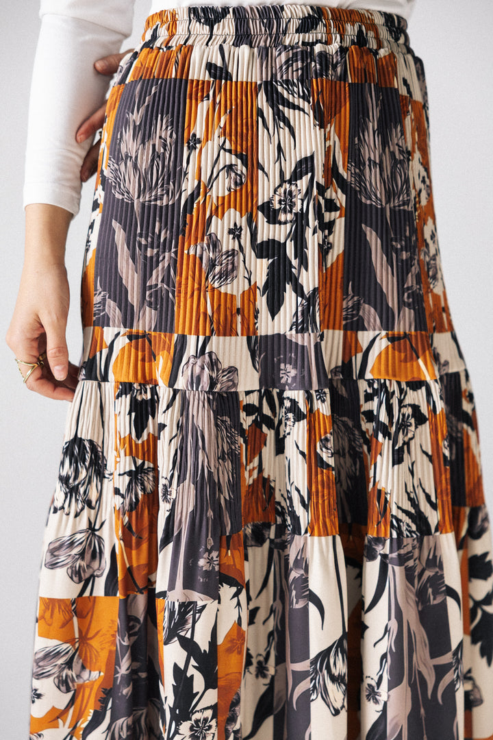 Printed pleated Skirt - Autem
