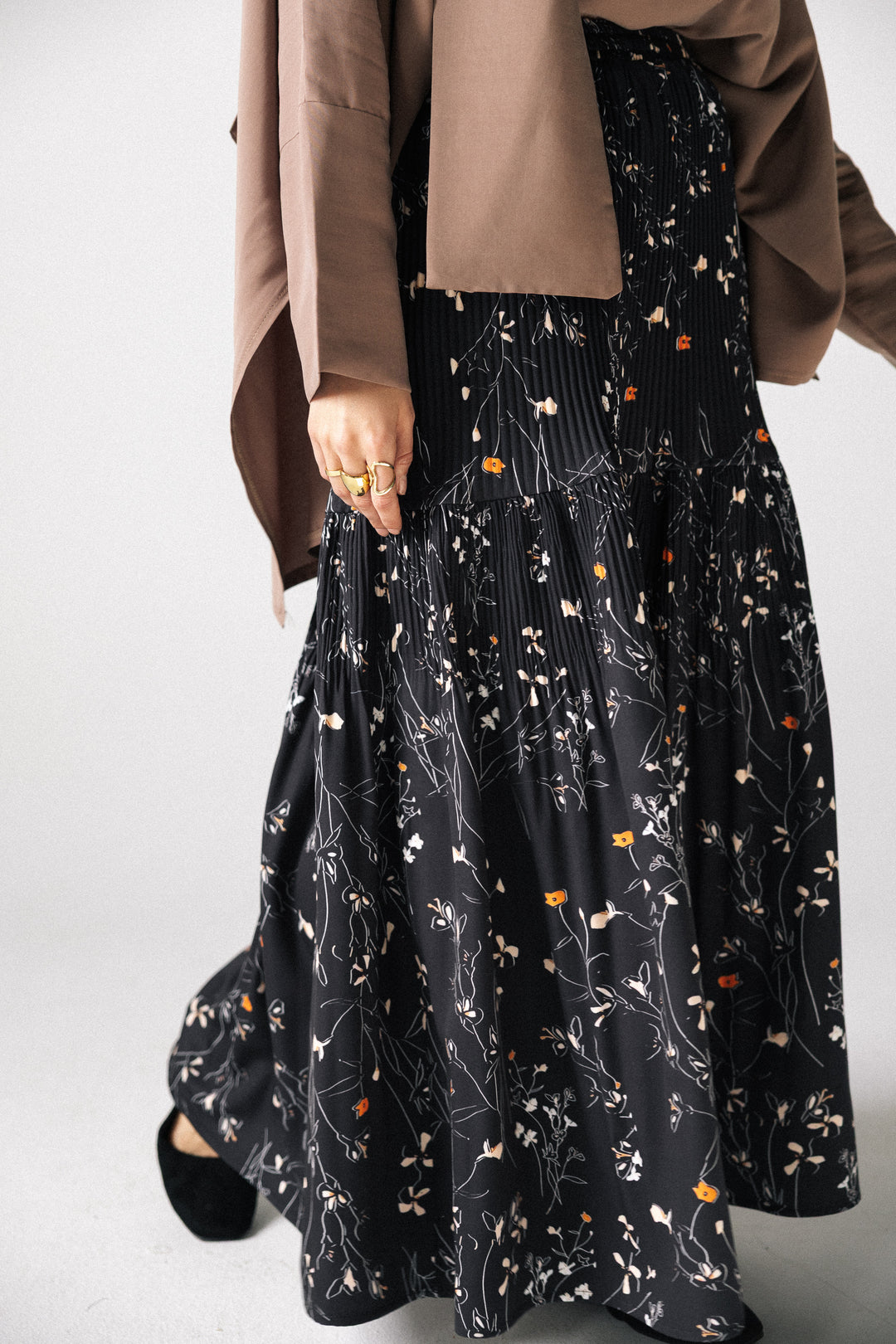 Printed pleated Skirt - lily