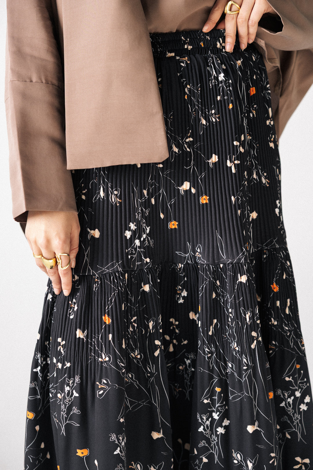 Printed pleated Skirt - lily