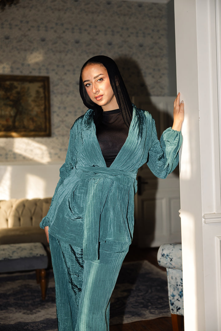 Moon veil set - Teal blue
