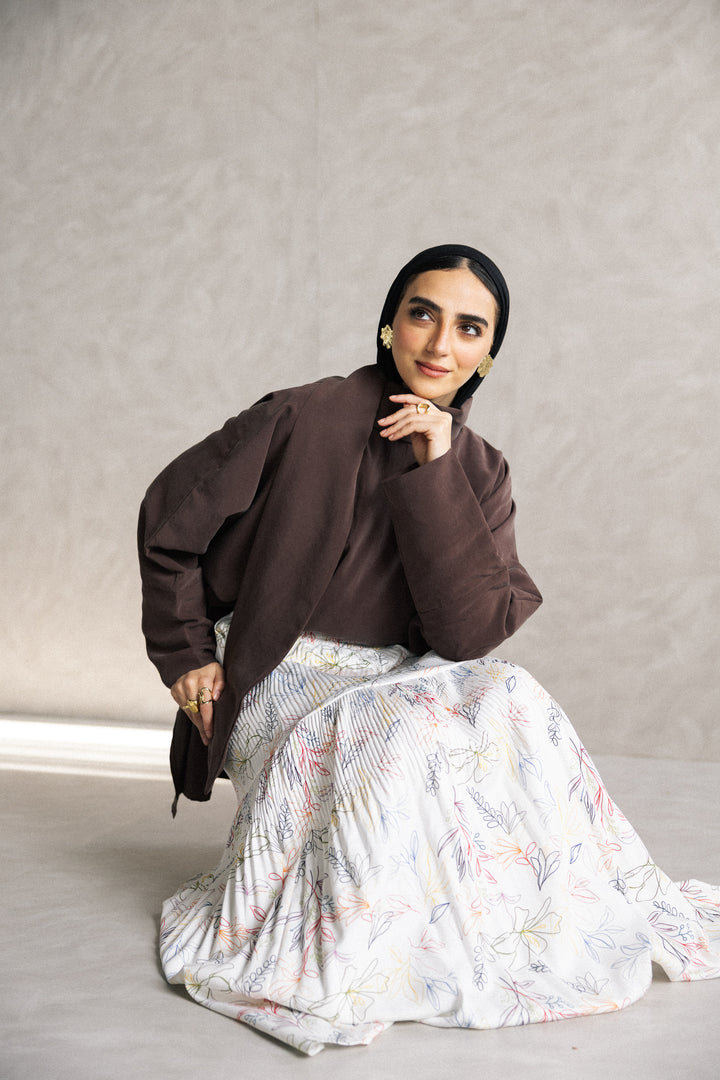 Printed pleated Skirt - Gradnia