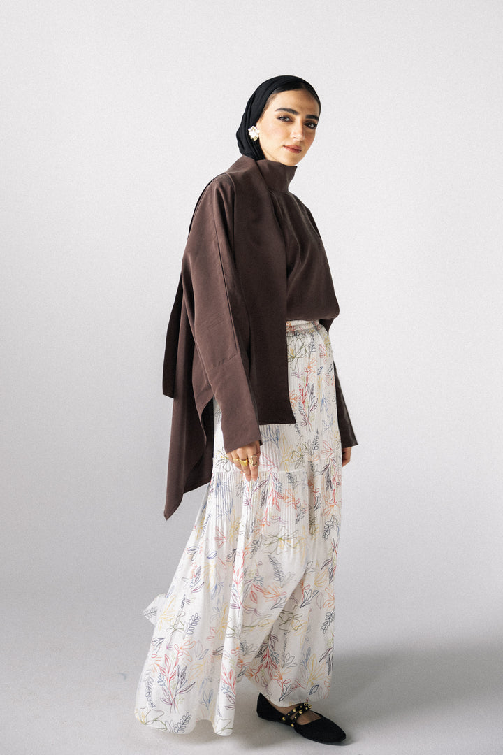 Printed pleated Skirt - Gradnia