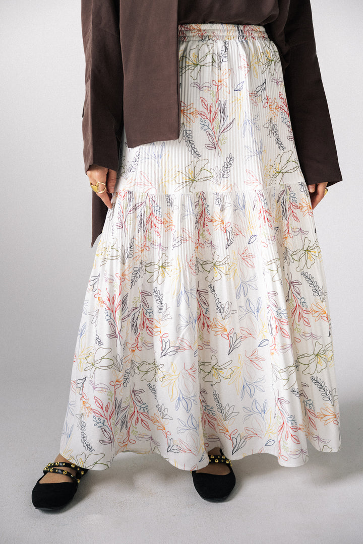 Printed pleated Skirt - Gradnia