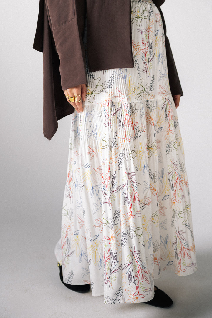 Printed pleated Skirt - Gradnia
