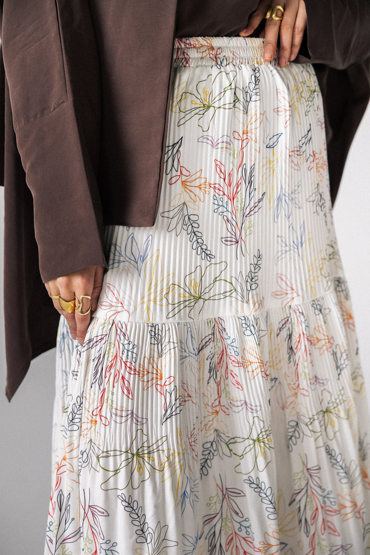 Printed pleated Skirt - Gradnia