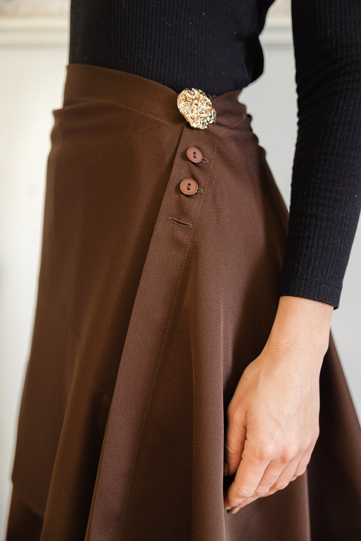 Pants with extension - Brown